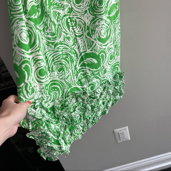 Lilly Pulitzer Green and White Darling Shift Dress Sz 6 - Picture 5 of 11